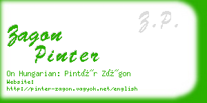 zagon pinter business card